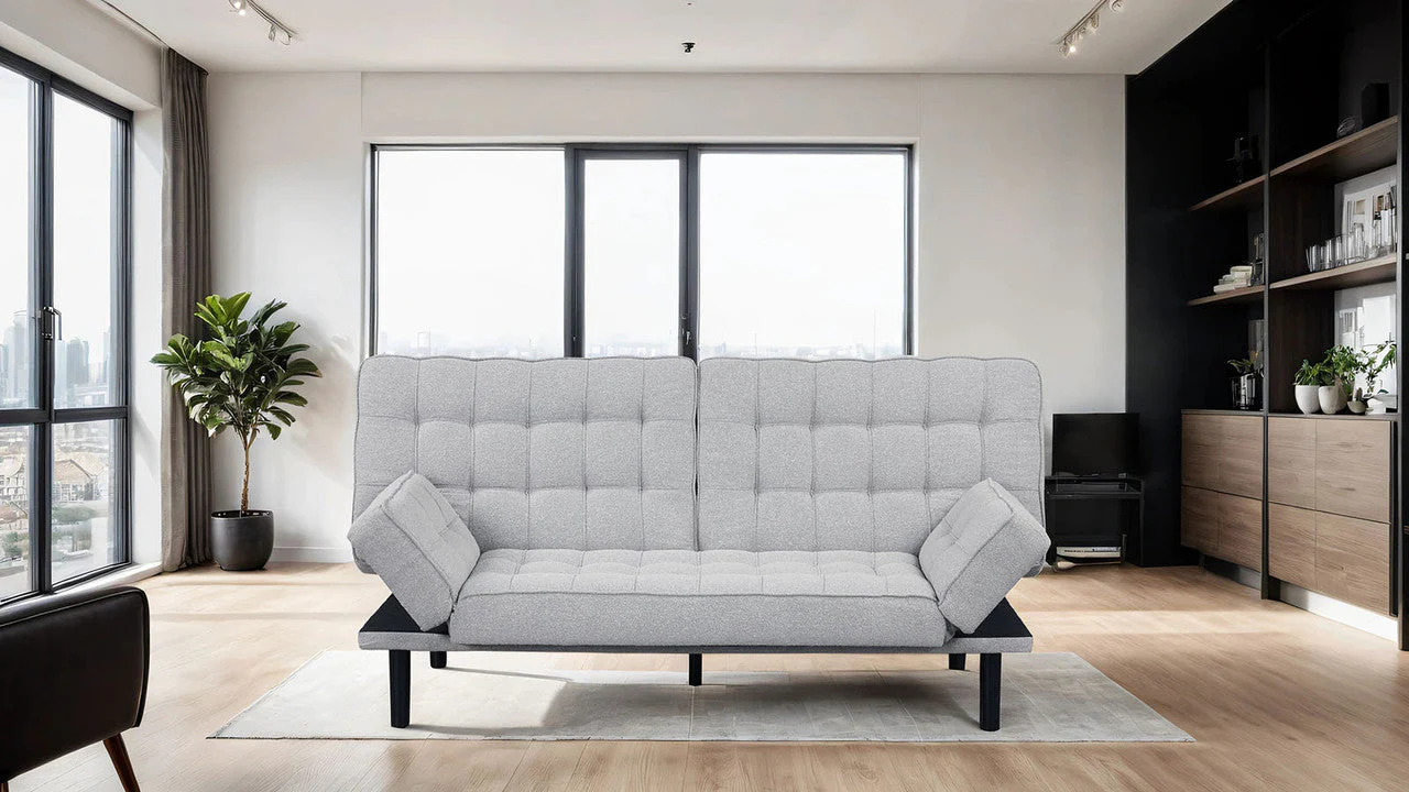 Bellevue Light Gray Futon Sofa - Image 5
