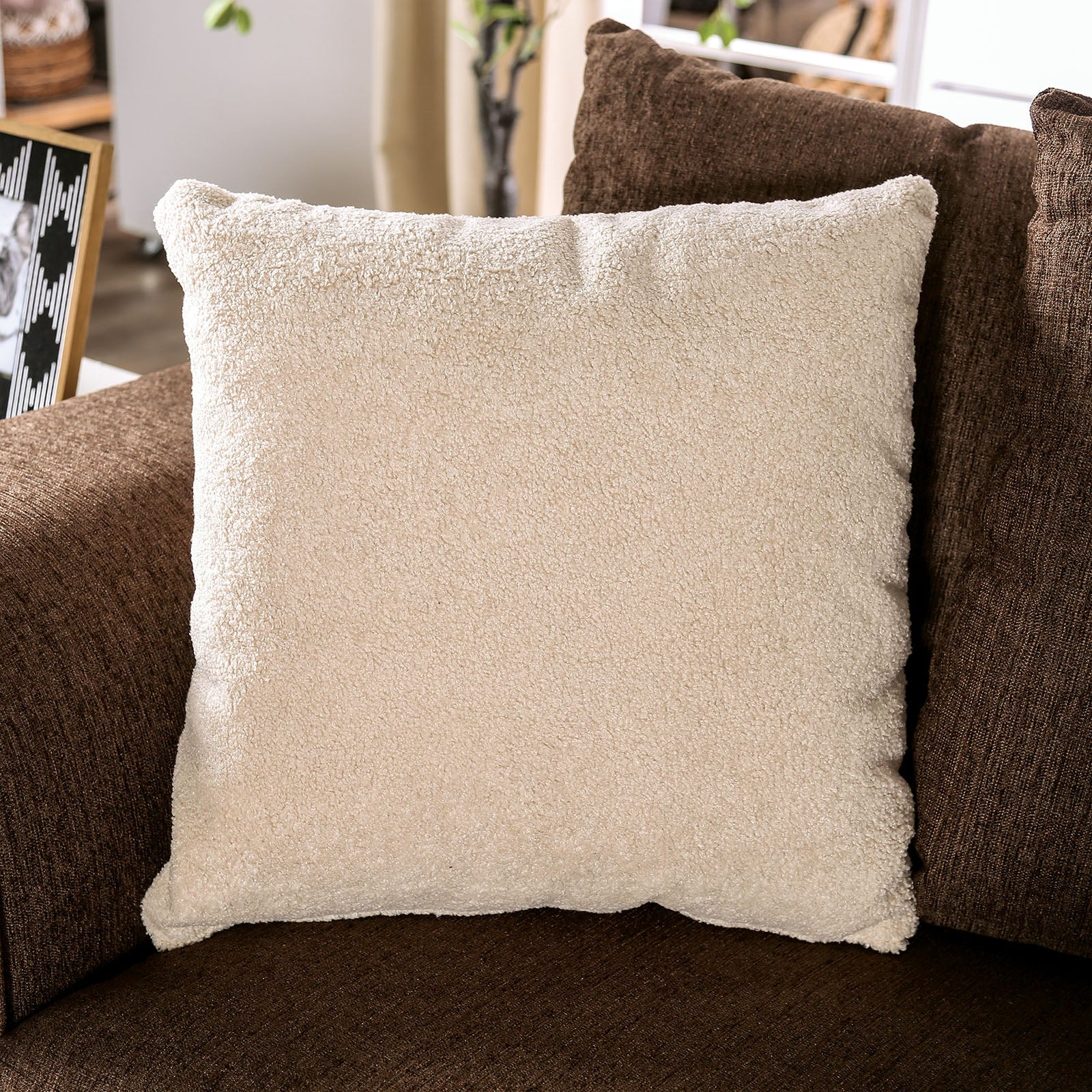 Belsize Chocolate/Tan Sofa & Loveseat - Image 7