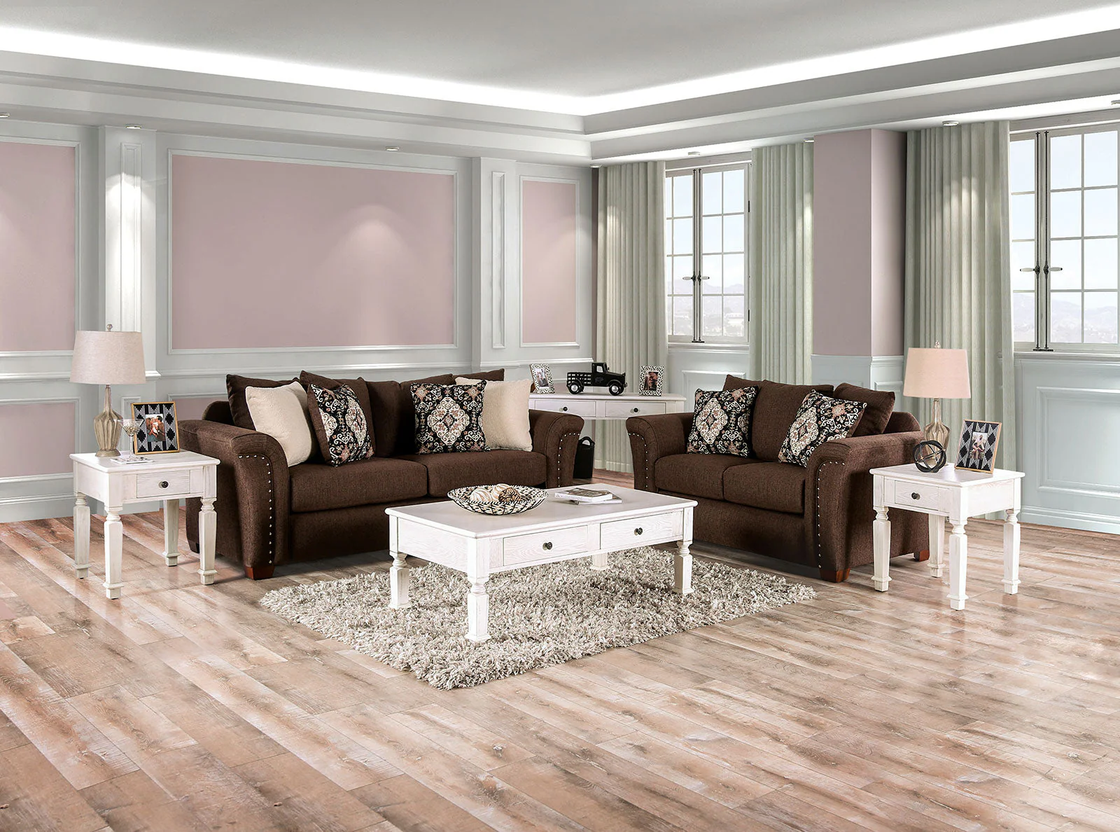 Belsize Chocolate/Tan Sofa - Image 8