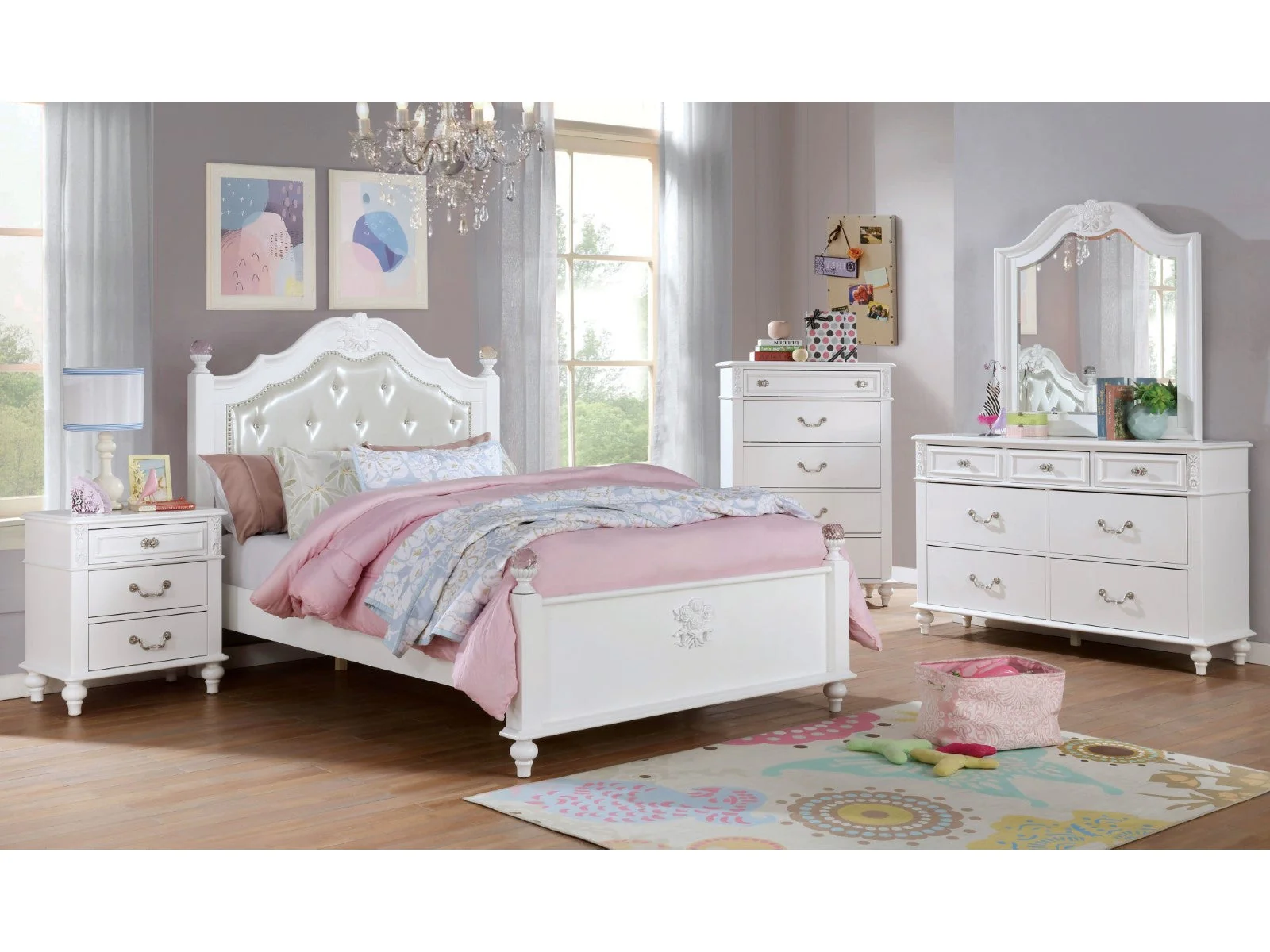 Belva White 4 Pc. Full Bedroom Set
