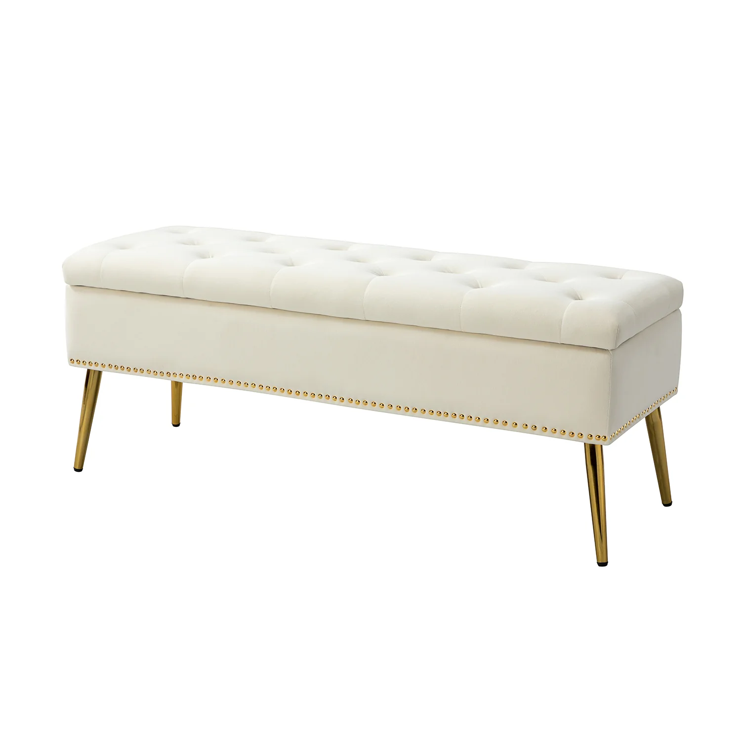 Achilles Storage Bench in Ivory - Image 2
