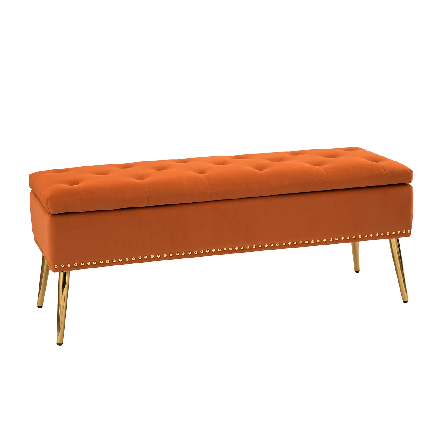 Achilles Storage Bench in Orange - Image 2