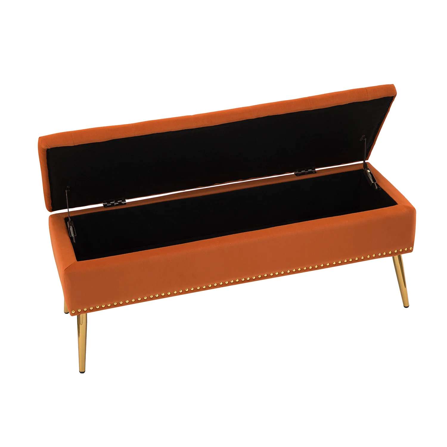 Achilles Storage Bench in Orange - Image 4