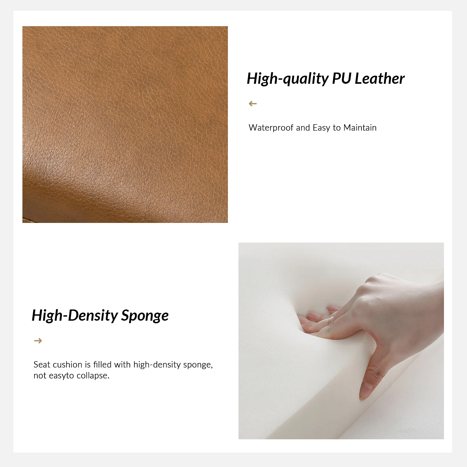 Jakob Upholstered Bench in Camel - Image 3