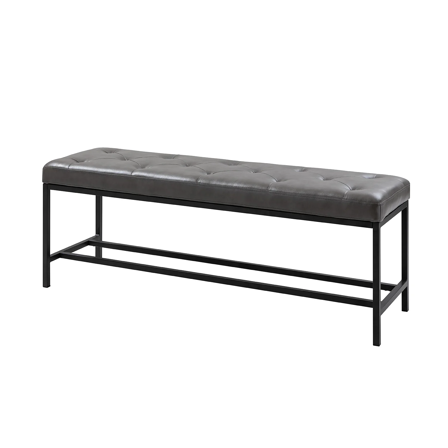 Jakob Upholstered Bench in Grey - Image 2