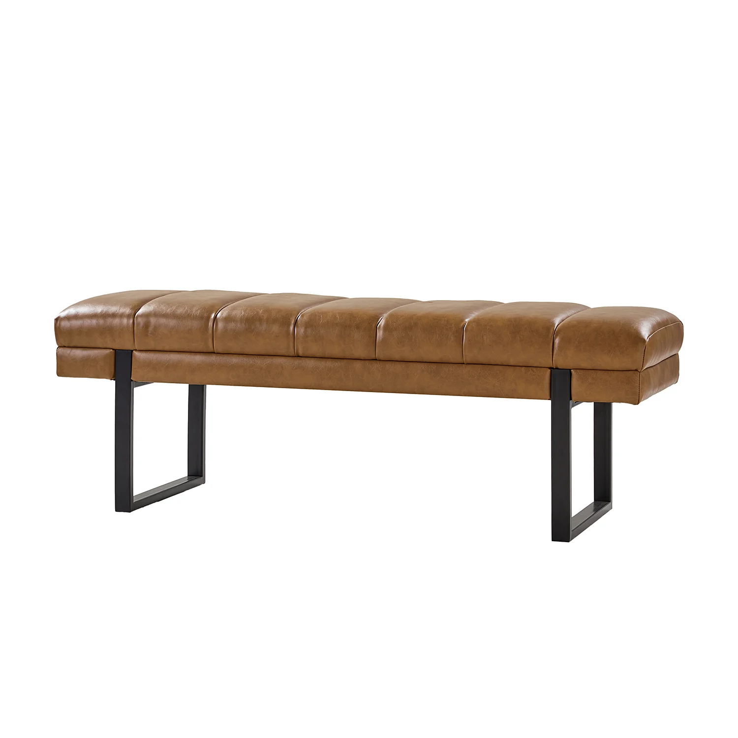 Laurg Upholstered Bench in Camel - Image 2