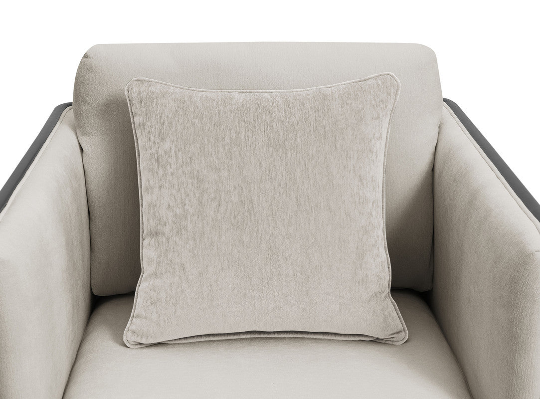 Benilde Taupe Swivel Chair - Image 4