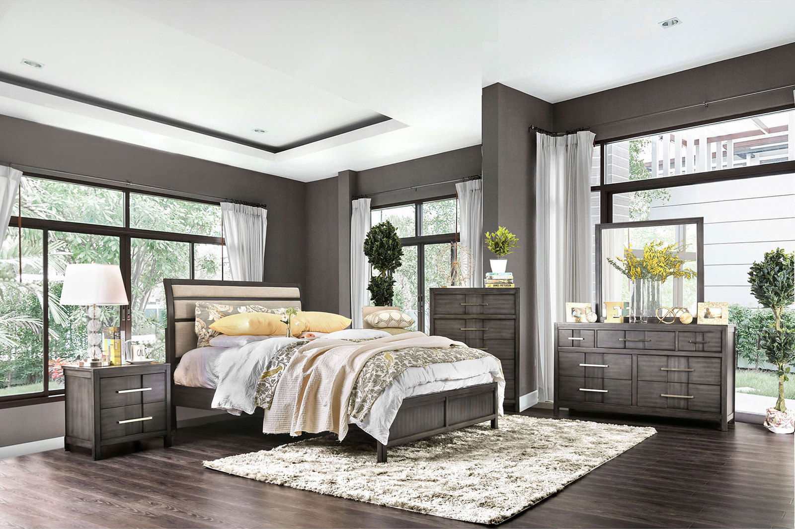Berenice Gray Nightstand - Image 4