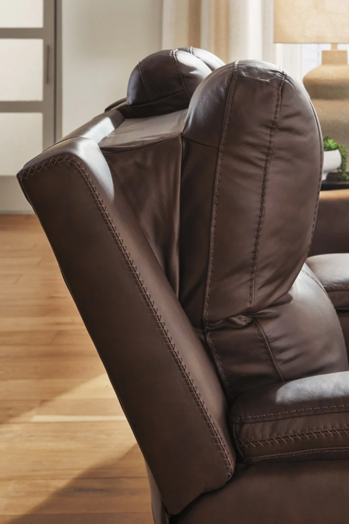 Beryton Power Reclining Loveseat/Console/Adjustable Headrest - Image 11
