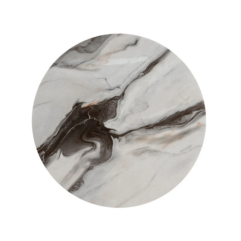 Bogor White/Gold/Black Round End Table - Image 3