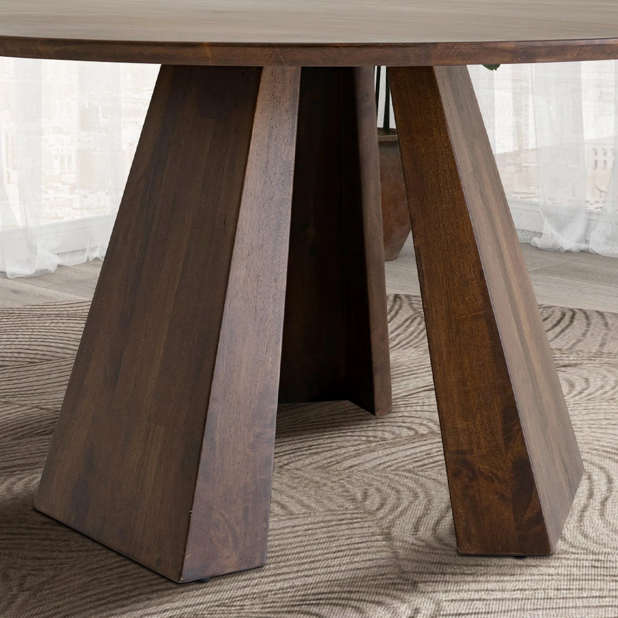 Bolton Round Walnut Dining Table - Image 5