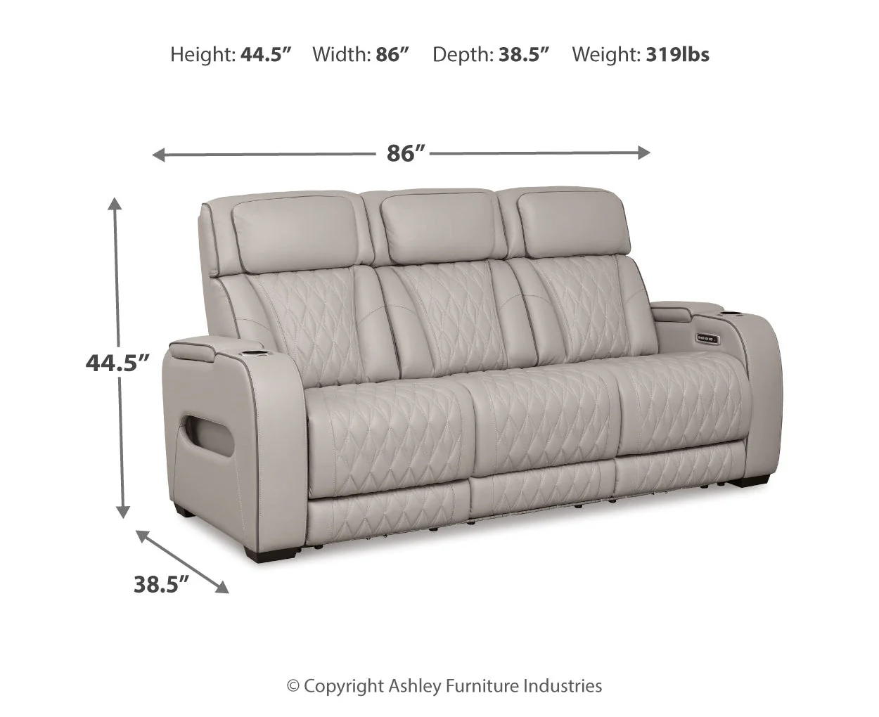 Boyington Power Reclining Sofa with Adjustable Headrest - Image 4
