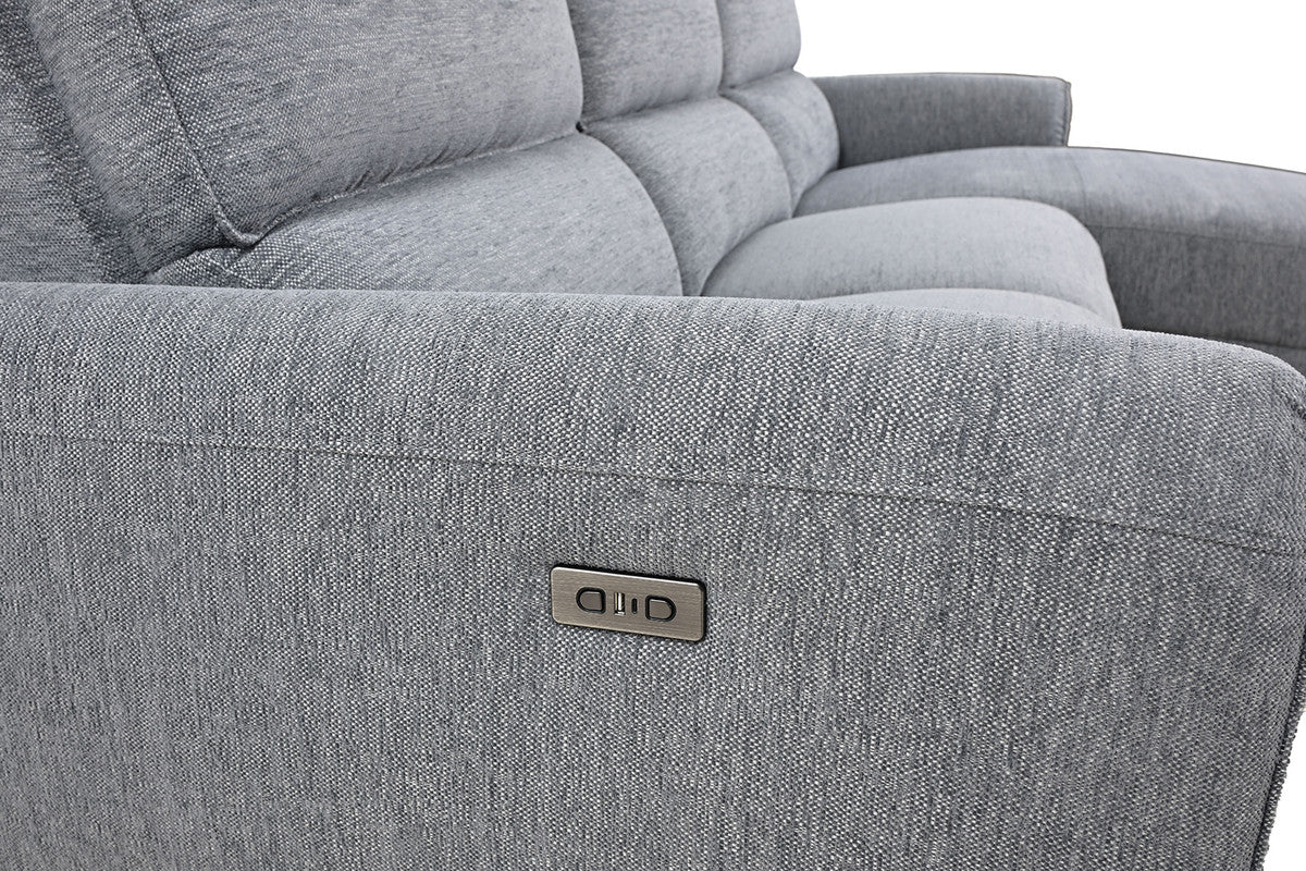Brande Gray Power Sectional - Image 5