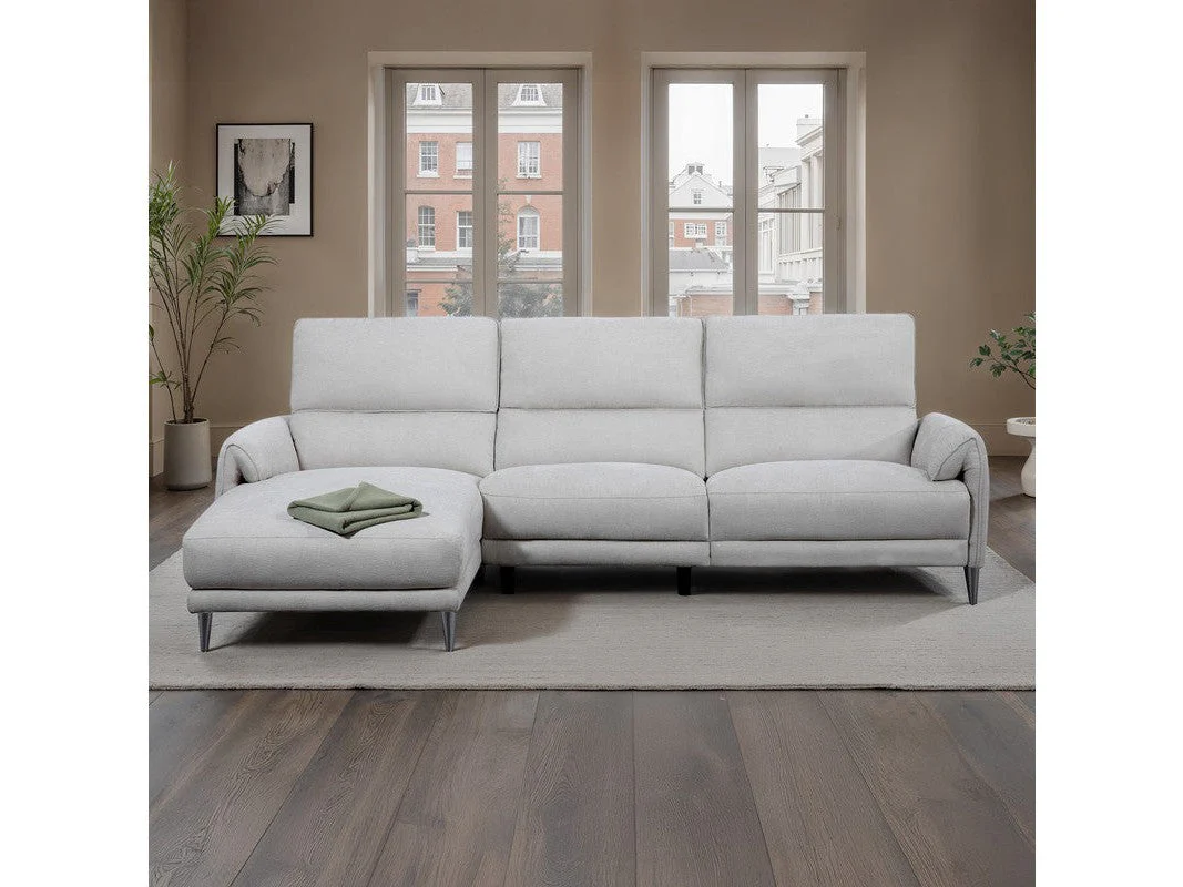 Brande Light Gray Power Sectional