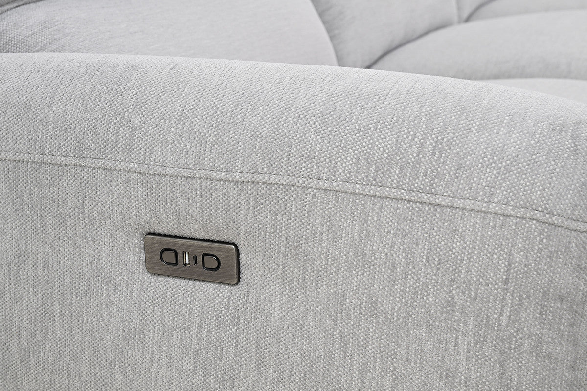 Brande Light Gray Power Sectional - Image 3