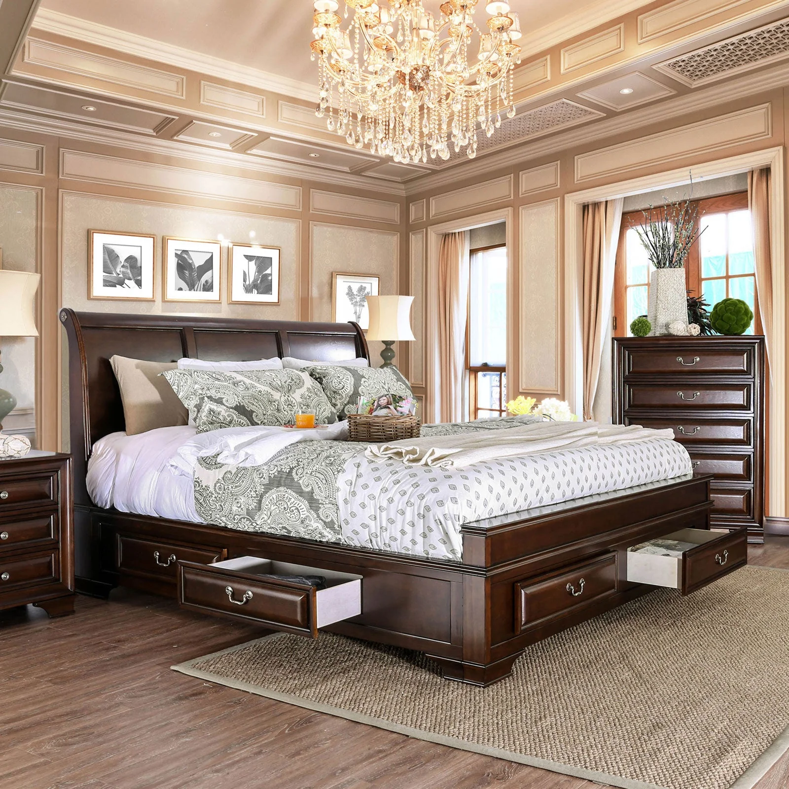 Brandt Brown Cherry 4 Pc. Queen Bedroom Set - Image 2