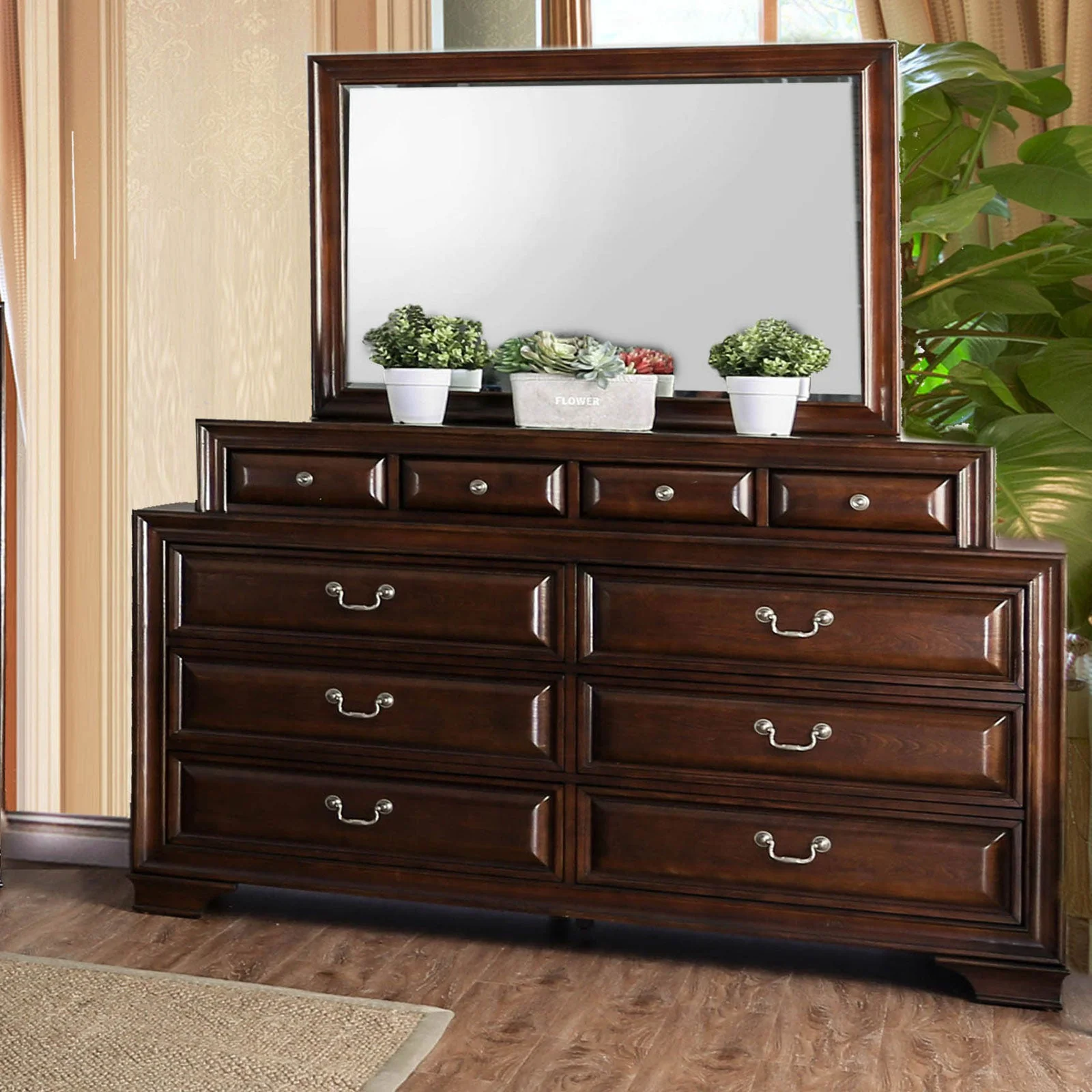 Brandt Brown Cherry 5 Pc. Queen Bedroom Set w/ Chest - Image 3