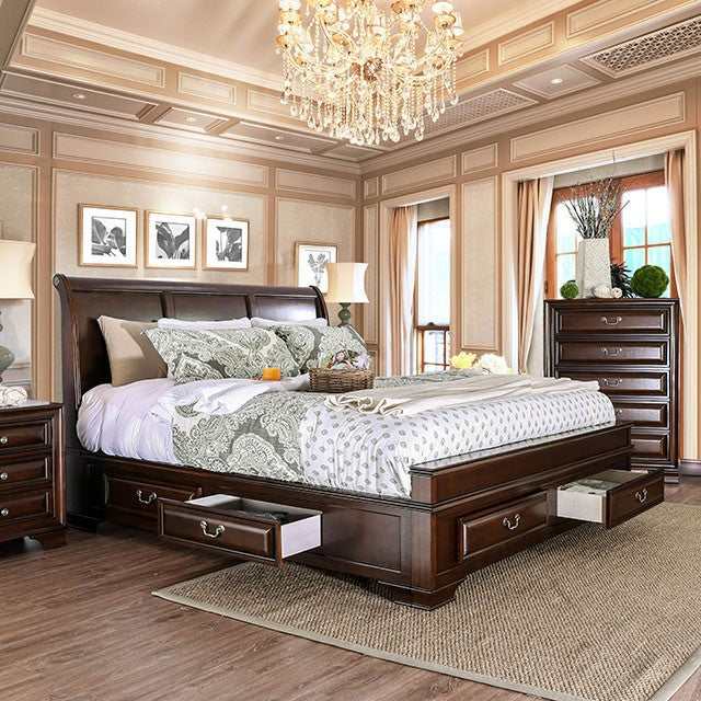 Brandt Brown Cherry Queen Bed - Image 3