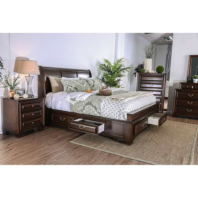 Brandt Brown Cherry Queen Bed - Image 4