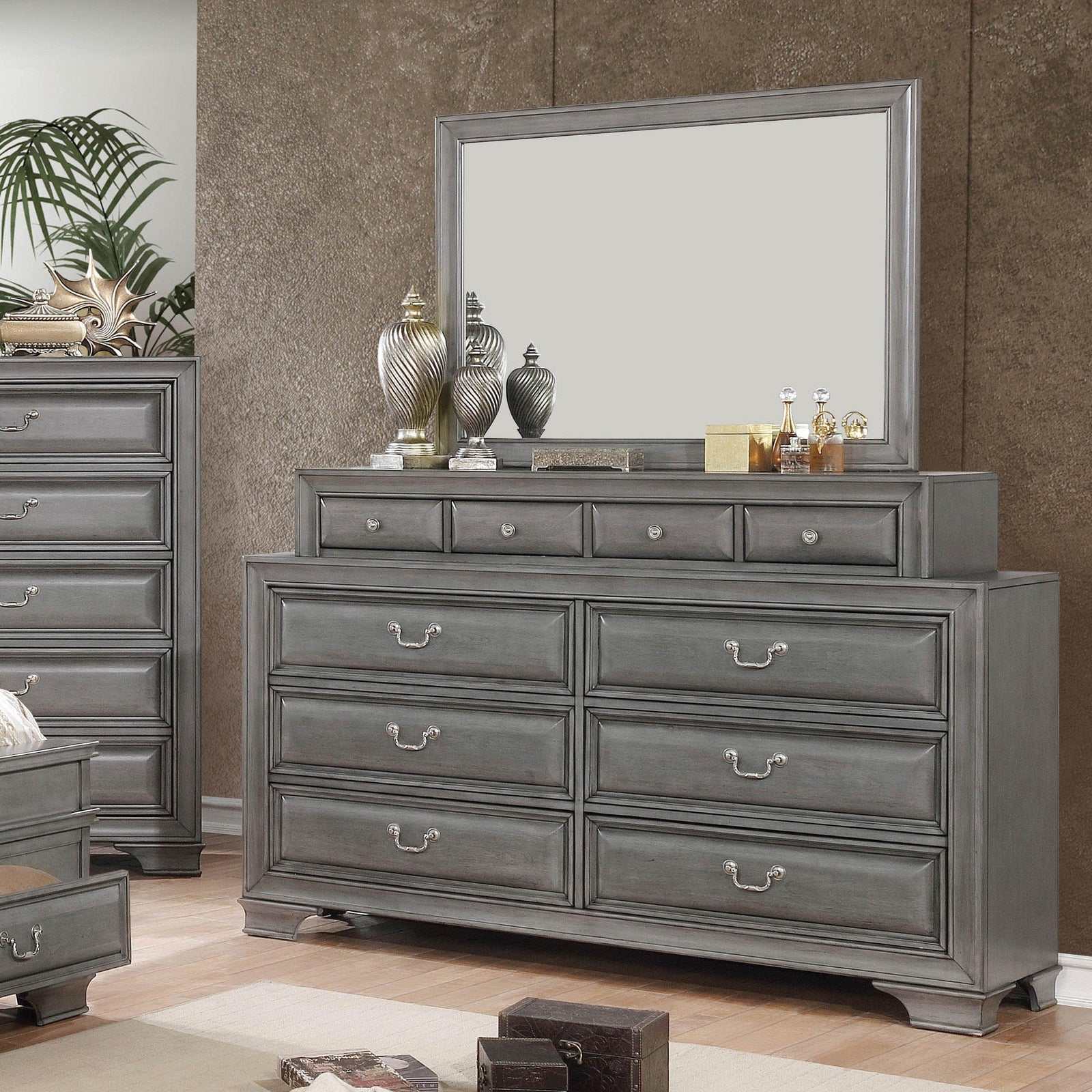 Brandt Gray Dresser & Mirror - Image 2