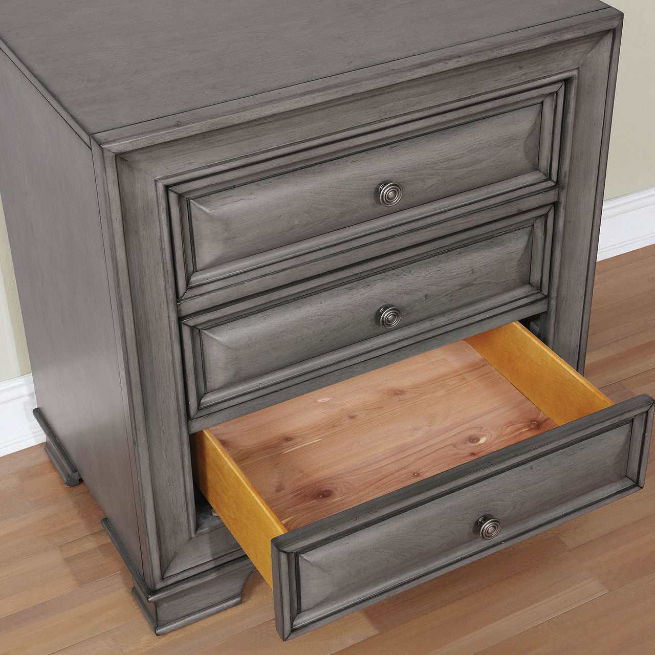 Brandt Gray Nightstand - Image 2