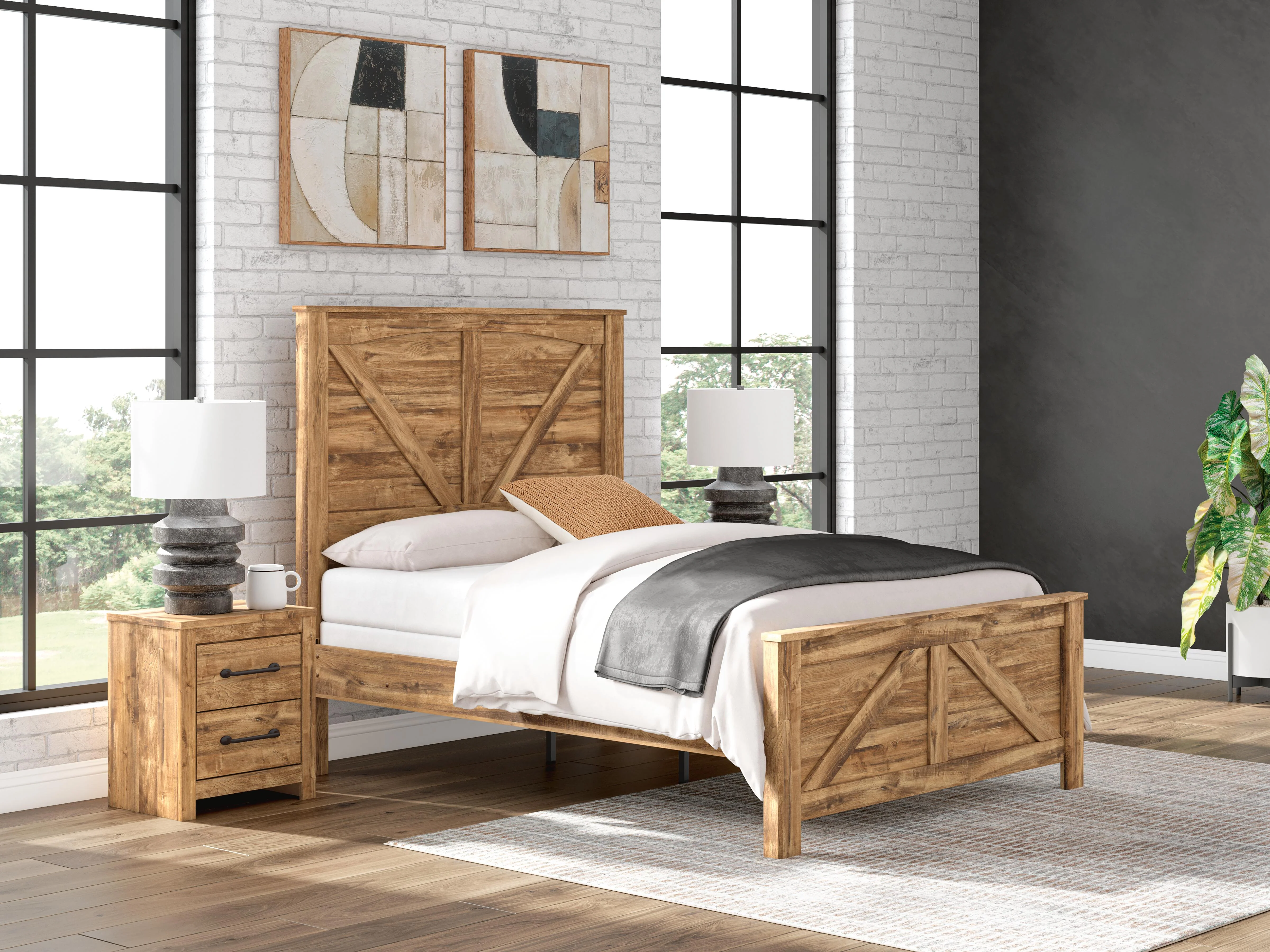 Branstony Crossbuck Panel Bed - Image 4