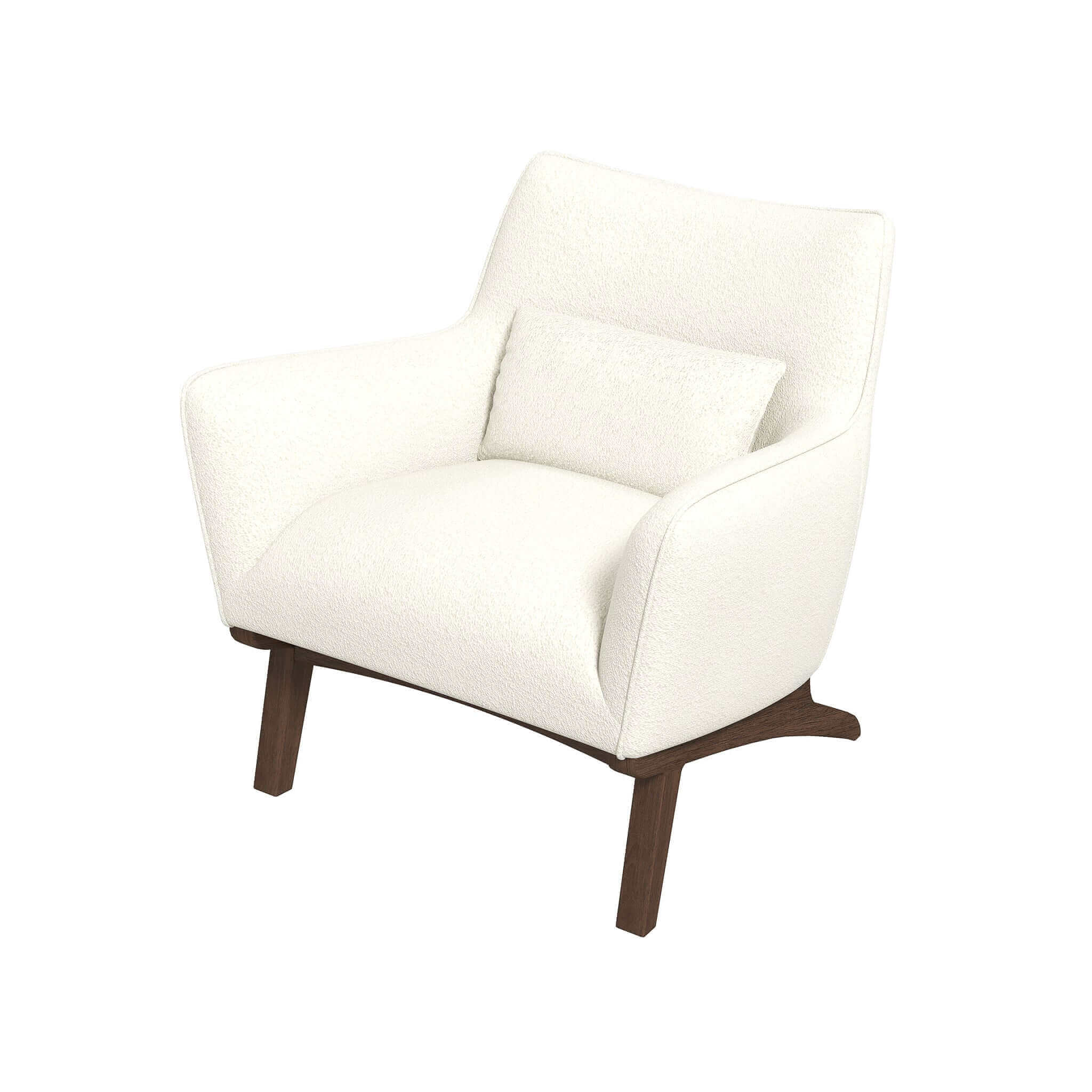 Brayden Mid Century Modern Beige Boucle Armchair - Image 7