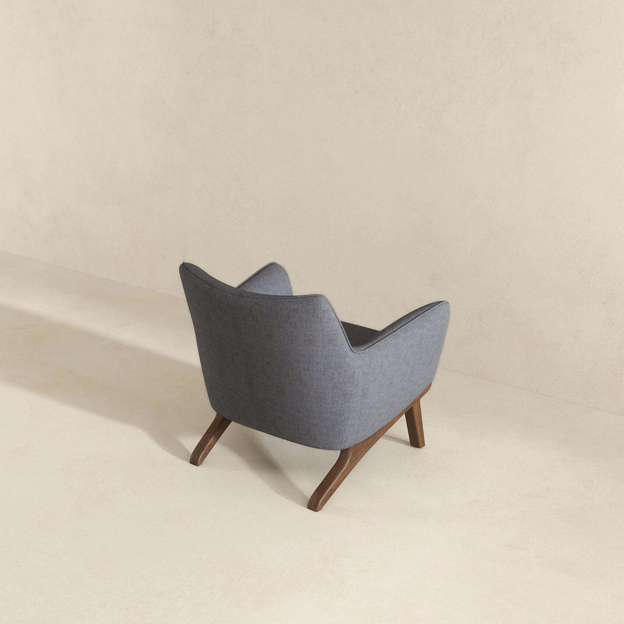 Brayden Mid Century Modern Sea Side Grey Linen Armchair - Image 6