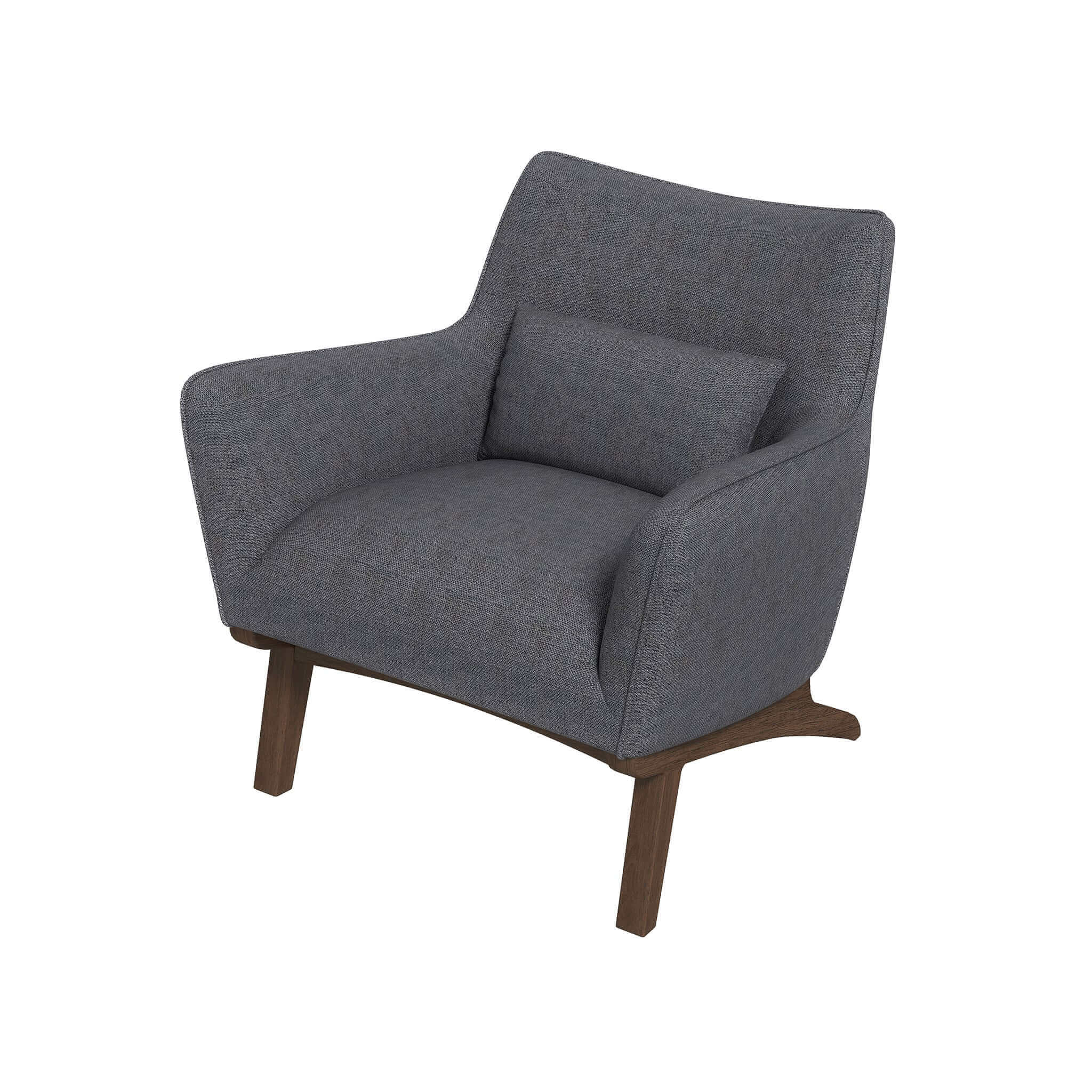 Brayden Mid Century Modern Sea Side Grey Linen Armchair - Image 7