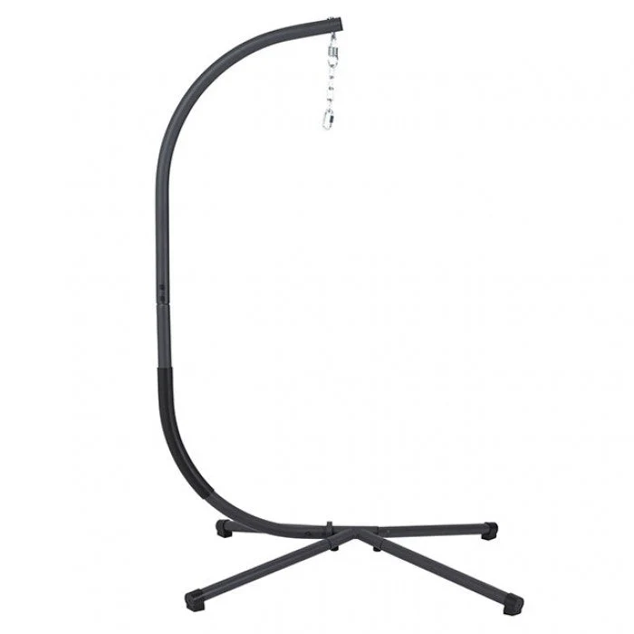 Breeze Black Outdoor Swing Chair w/Stand - Image 3