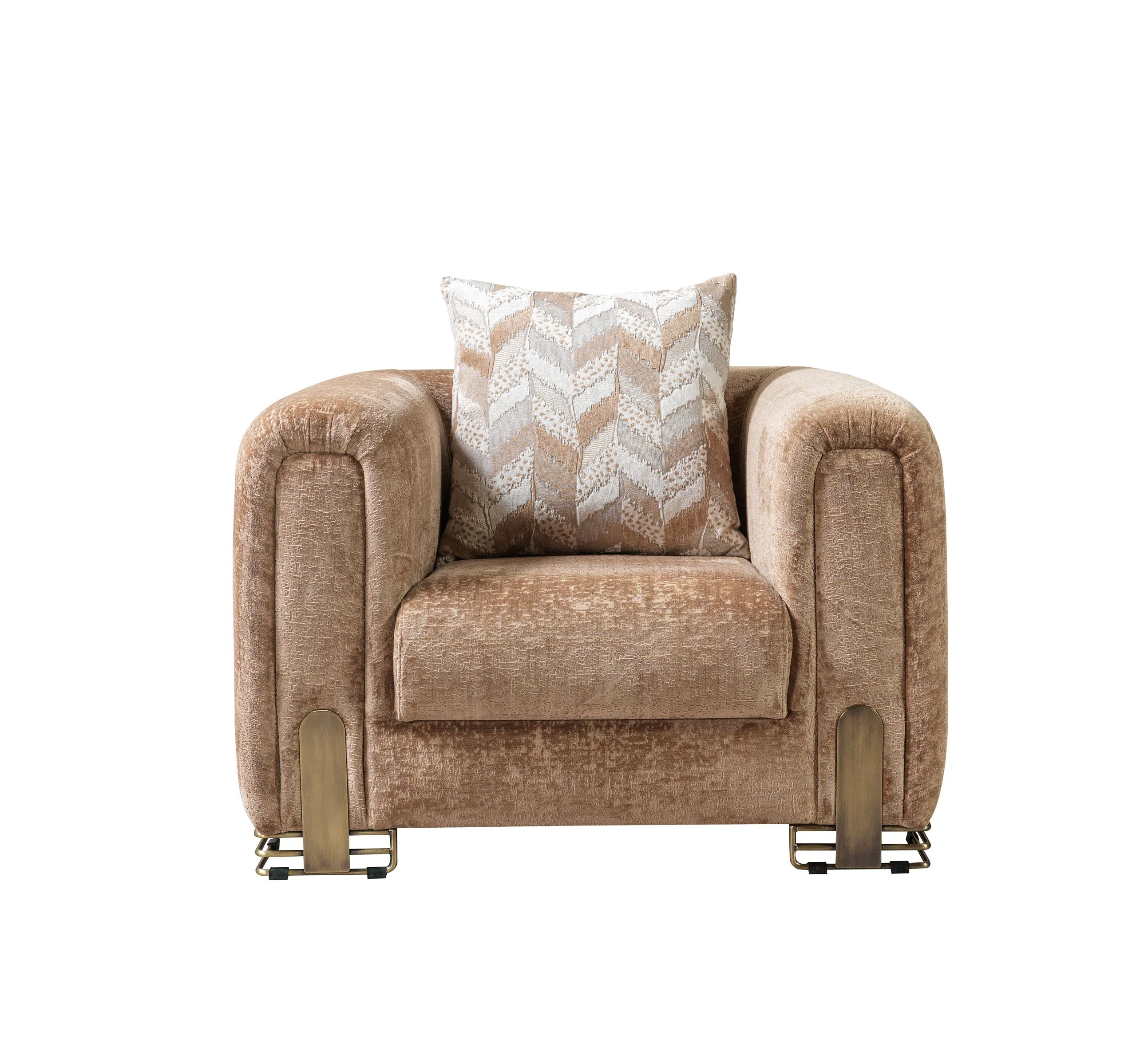 Brenda Coffee Boucle Chair - Image 4