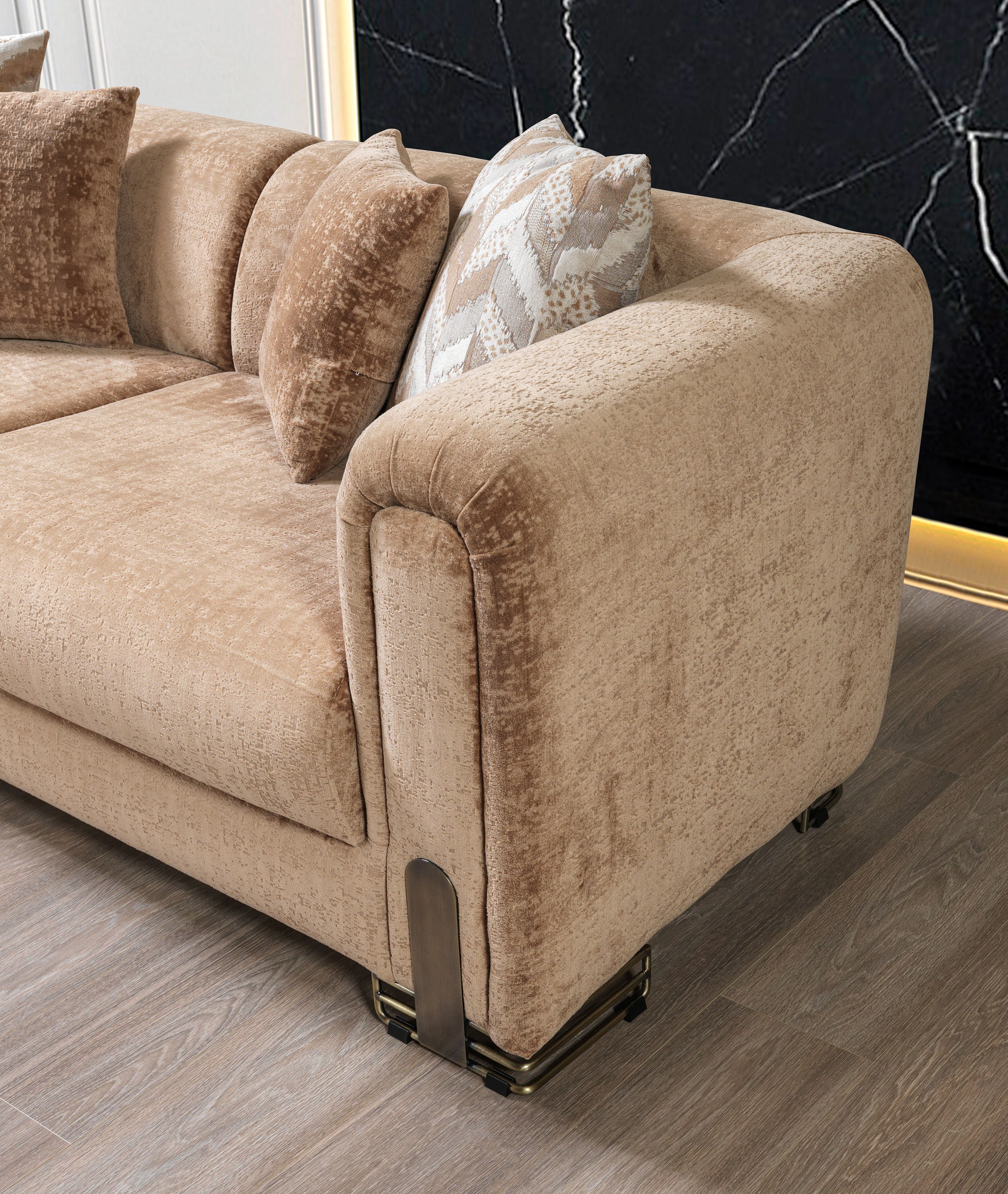 Brenda Coffee  Boucle  Sofa 93" & Loveseat 71" - Image 13