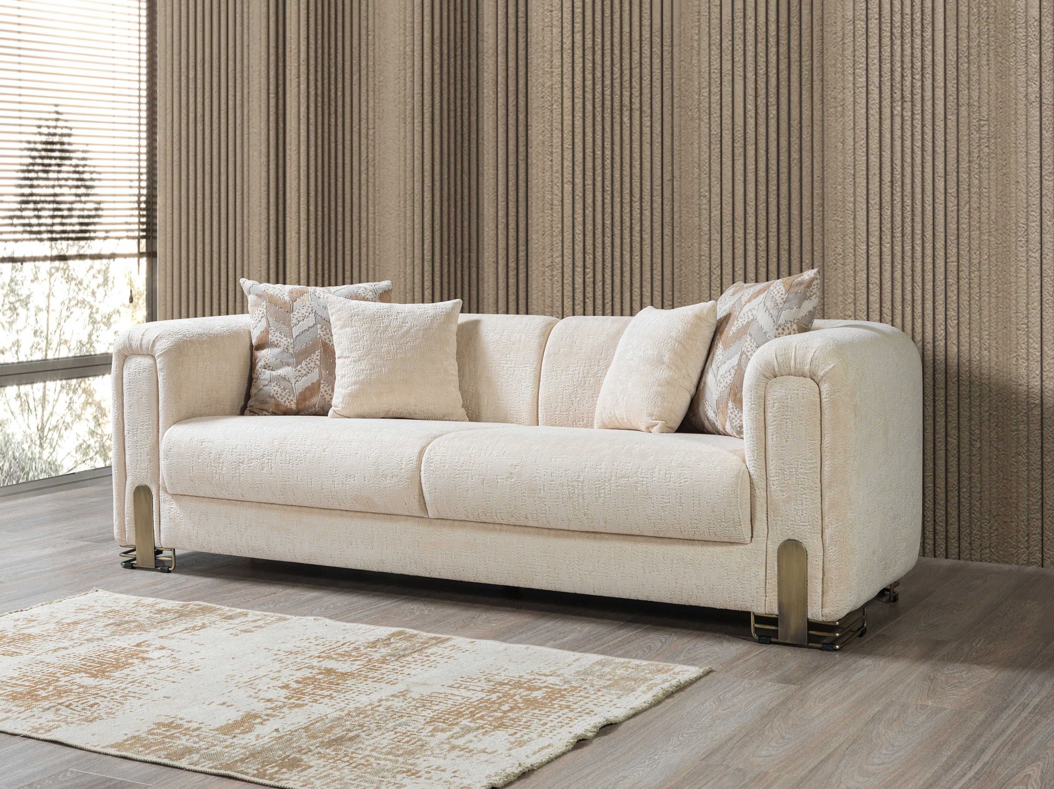 Brenda Ivory Boucle  Sofa 93" & Loveseat 71" - Image 7