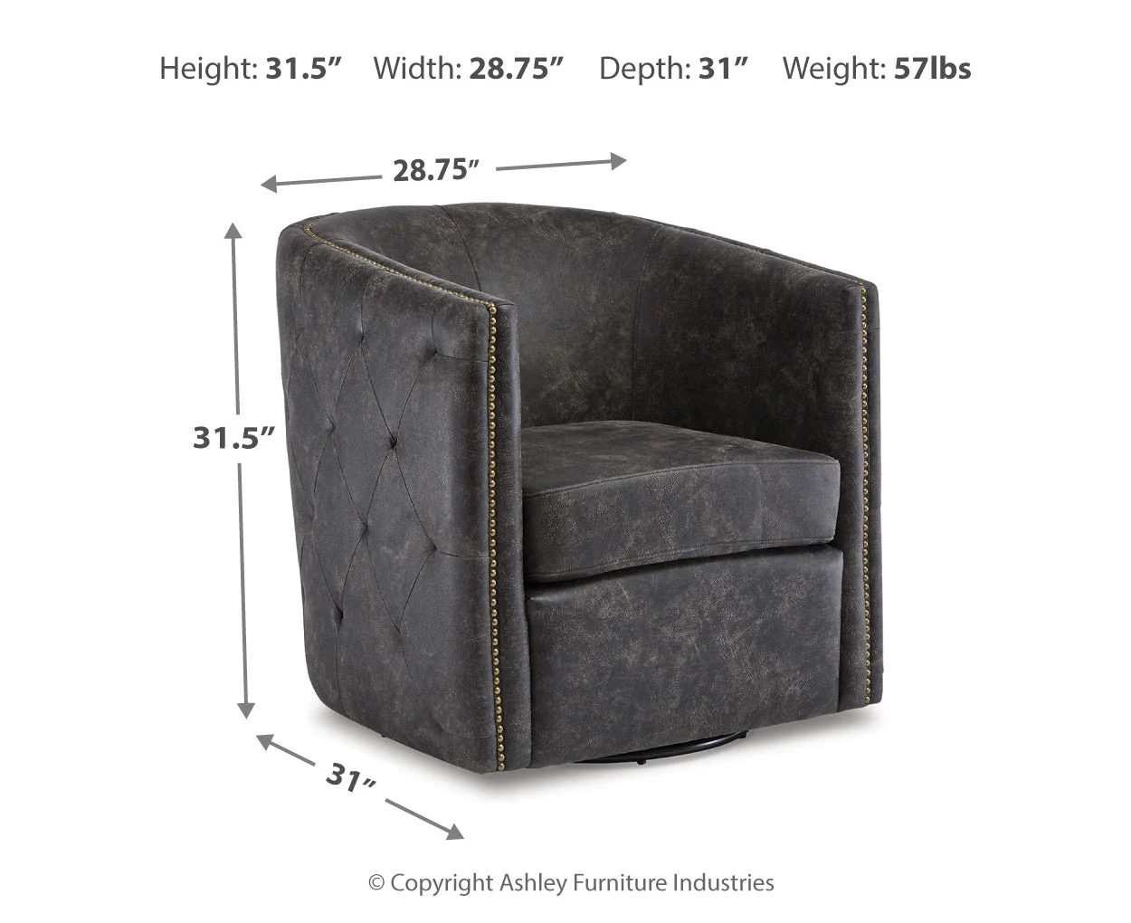 Brentlow Swivel Accent Chair - Image 8