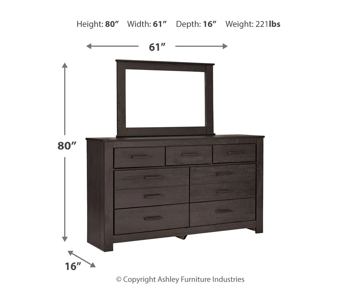 Brinxton Dresser and Mirror - Image 4