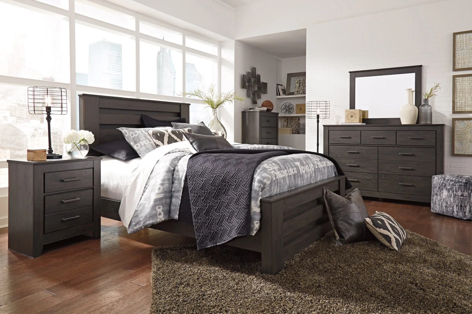 Brinxton Two Drawer Night Stand - Image 6