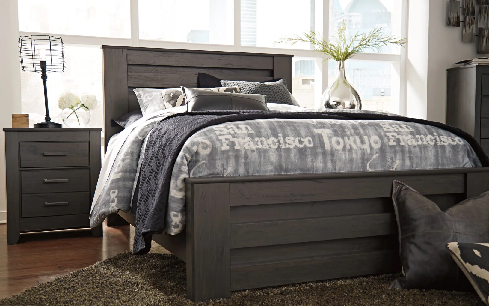Brinxton Two Drawer Night Stand - Image 7