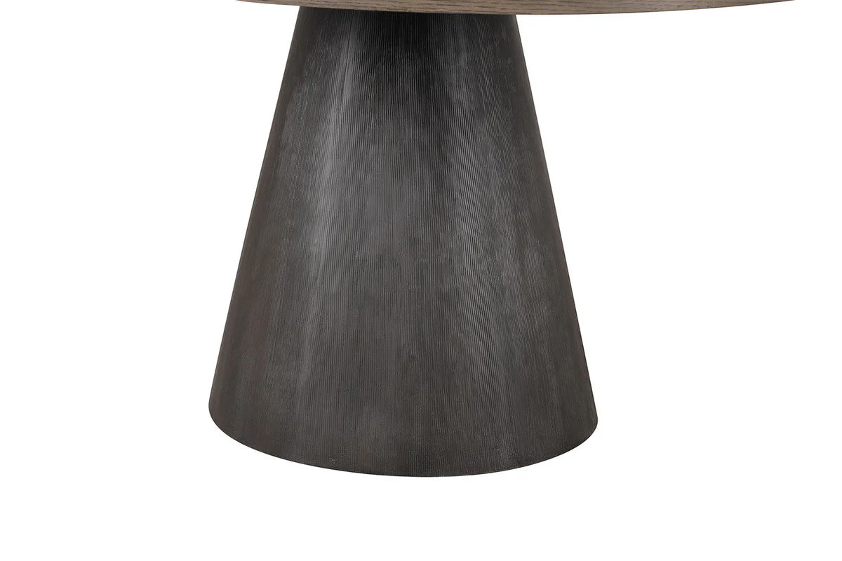 Broager Rustic Oak/Dark Walnut 5 Pc. Round Dining Table Set - Image 5