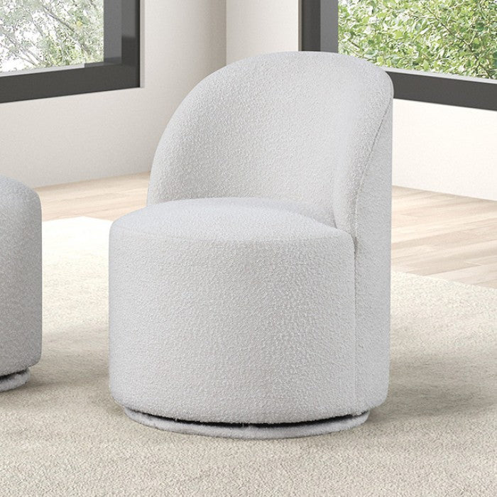 Broager White Swivel Chair - Image 2