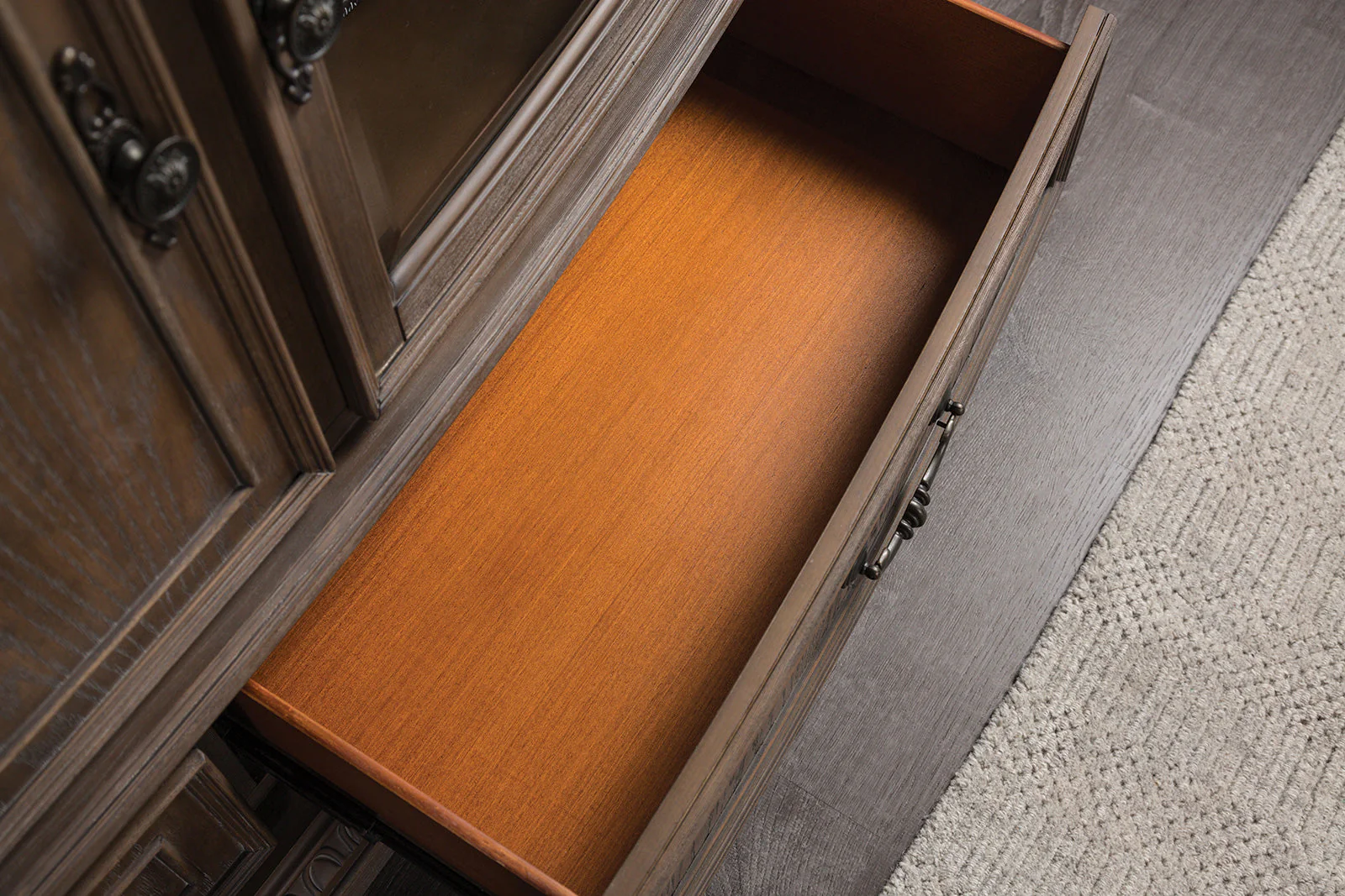 Bromoak Weathered Oak Tv Console - Image 6