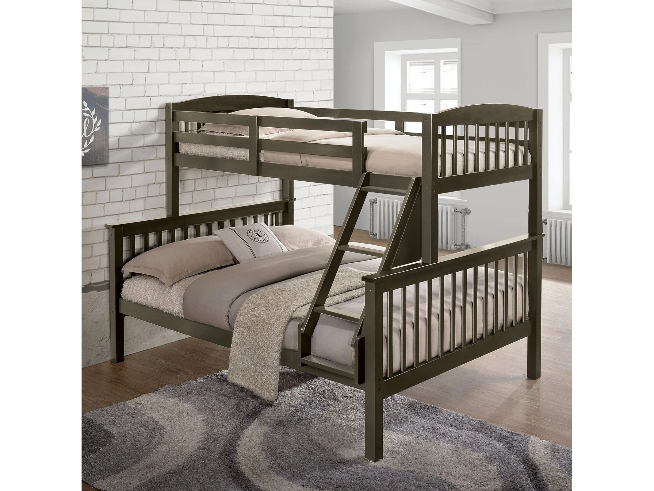 Brookings Gray Twin/Full Bunk Bed