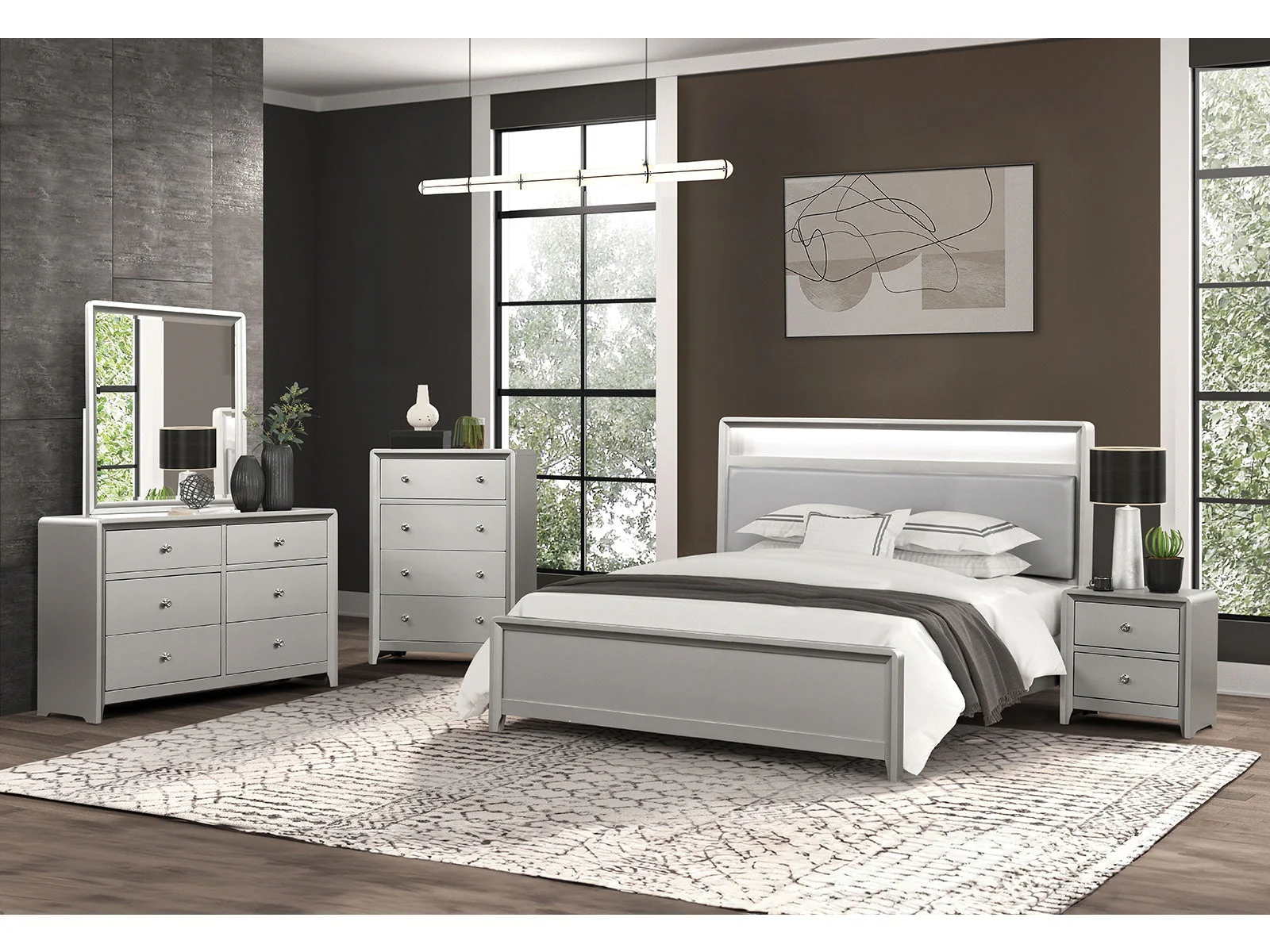 Bryne Champagne Queen Bed