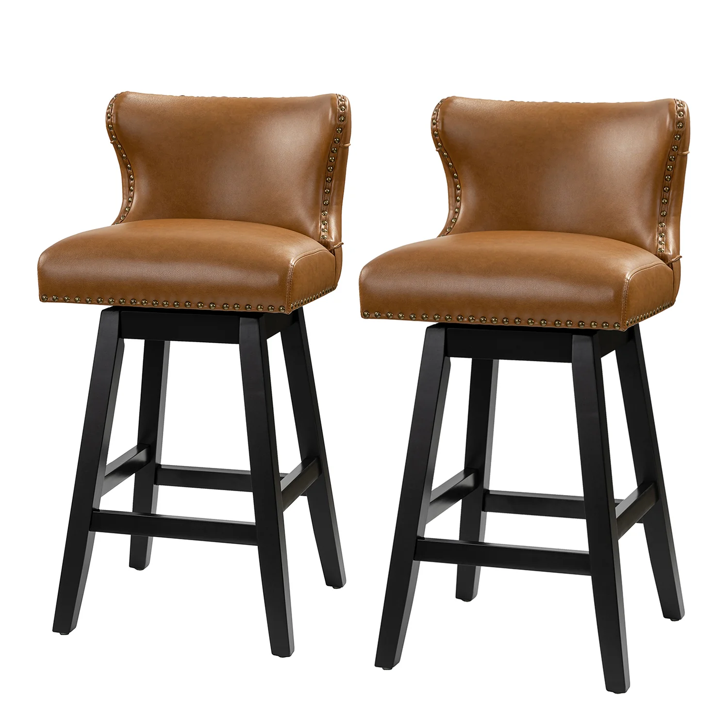 Konrad Swivel Bar & Counter Stool in Camel - Image 2