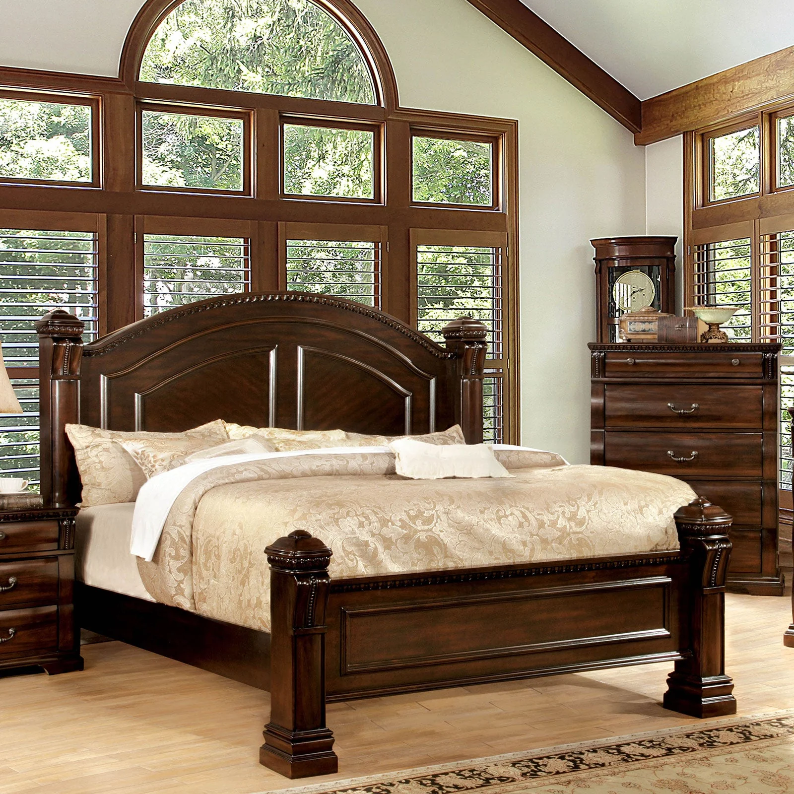 Burleigh Cherry 5 Pc. Queen Bedroom Set w/ Chest - Image 2