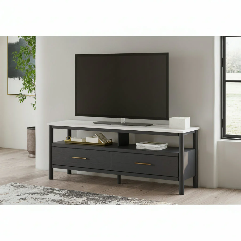 Cadmori 63" TV Stand with Electric Fireplace - Image 3