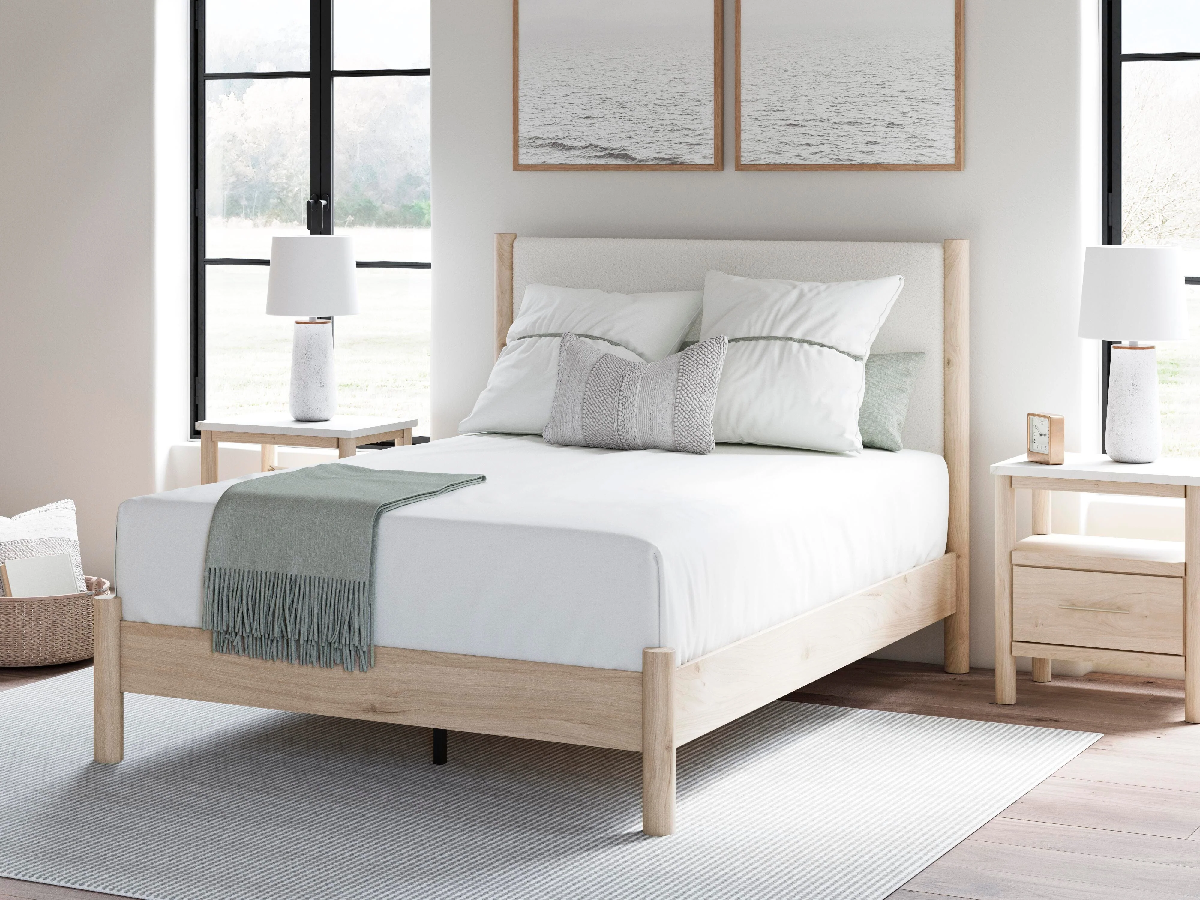 Cadmori Upholstered Panel Bed - Image 16