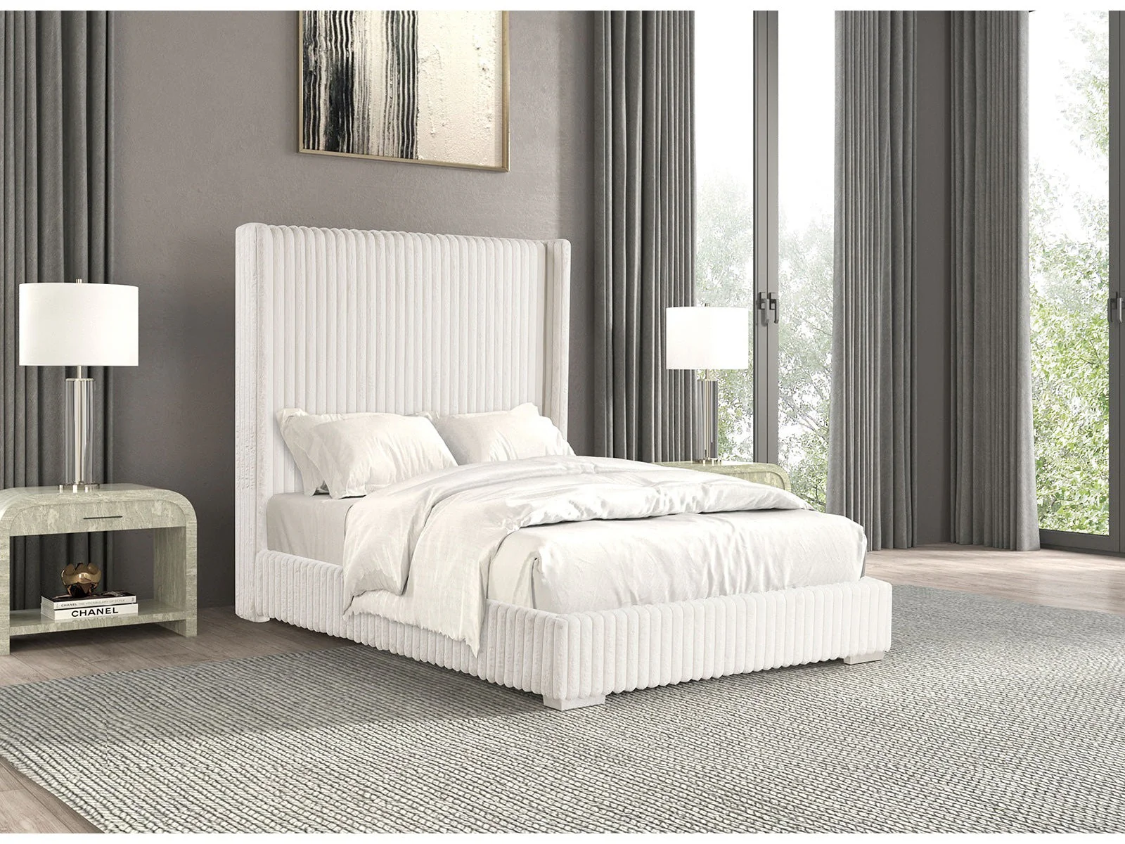 Cadwell White Queen Bed