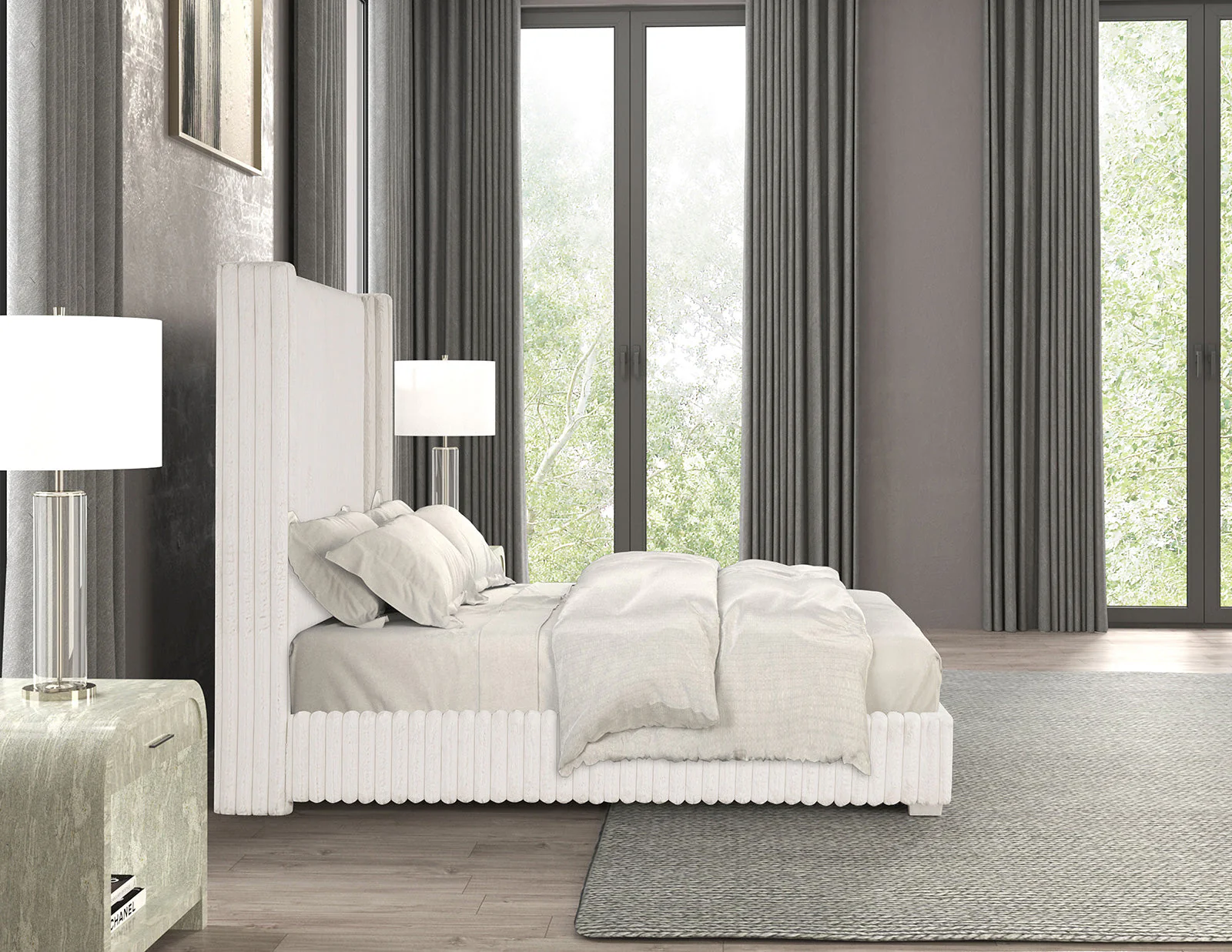 Cadwell White Queen Bed - Image 2