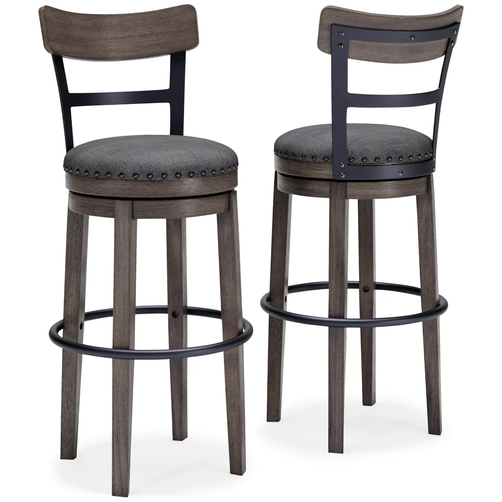Caitbrook Tall Upholstered Swivel Barstool - Image 3