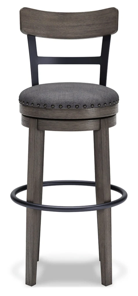 Caitbrook Tall Upholstered Swivel Barstool - Image 5